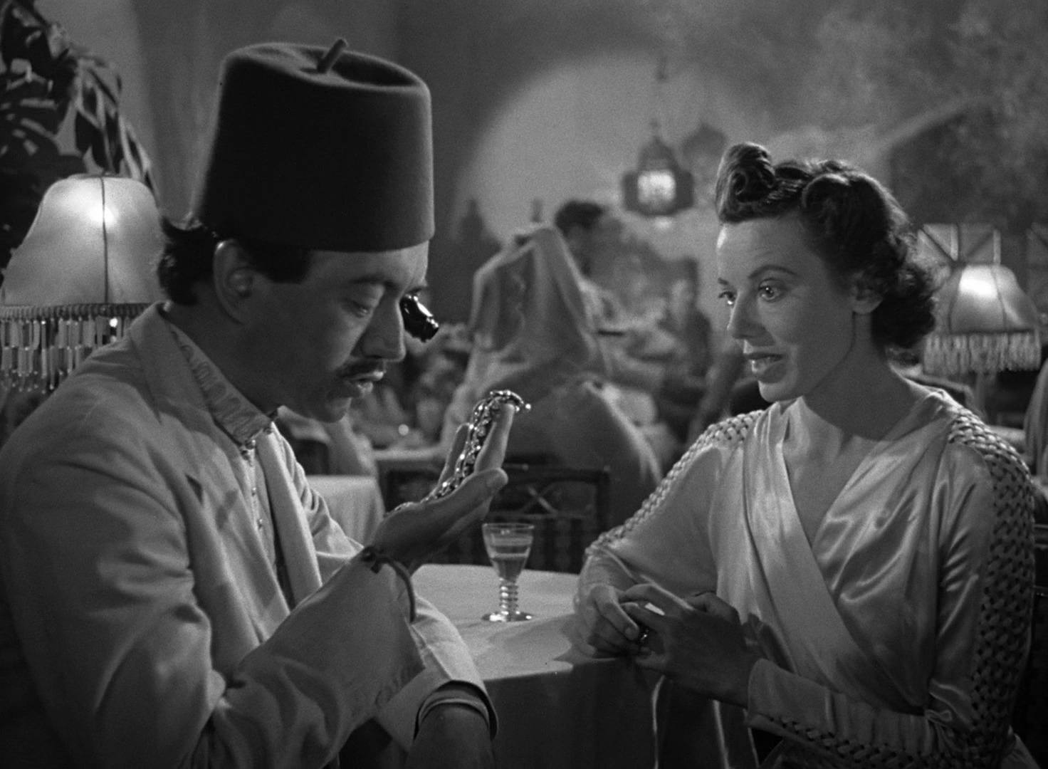 Lotte Palfi (right) in Casablanca